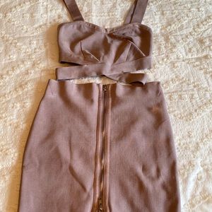 Purple two piece bandage outfit